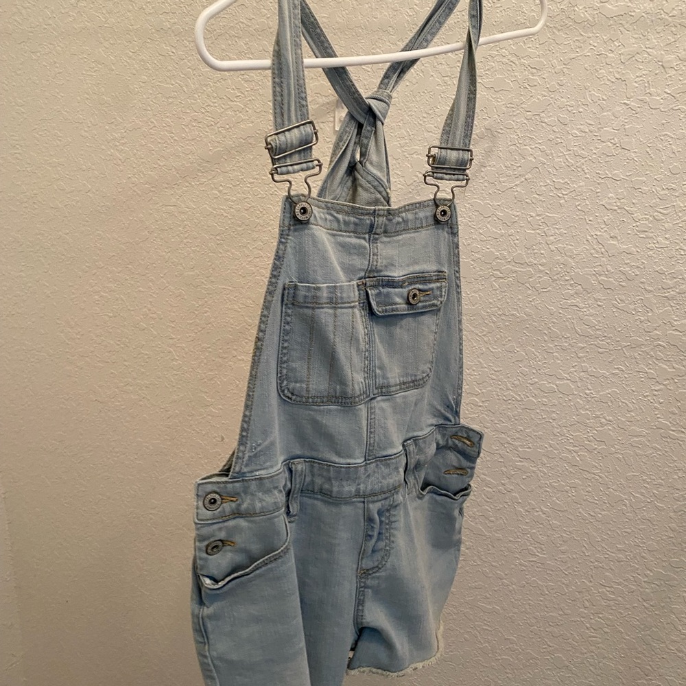 Shorts denim overalls
